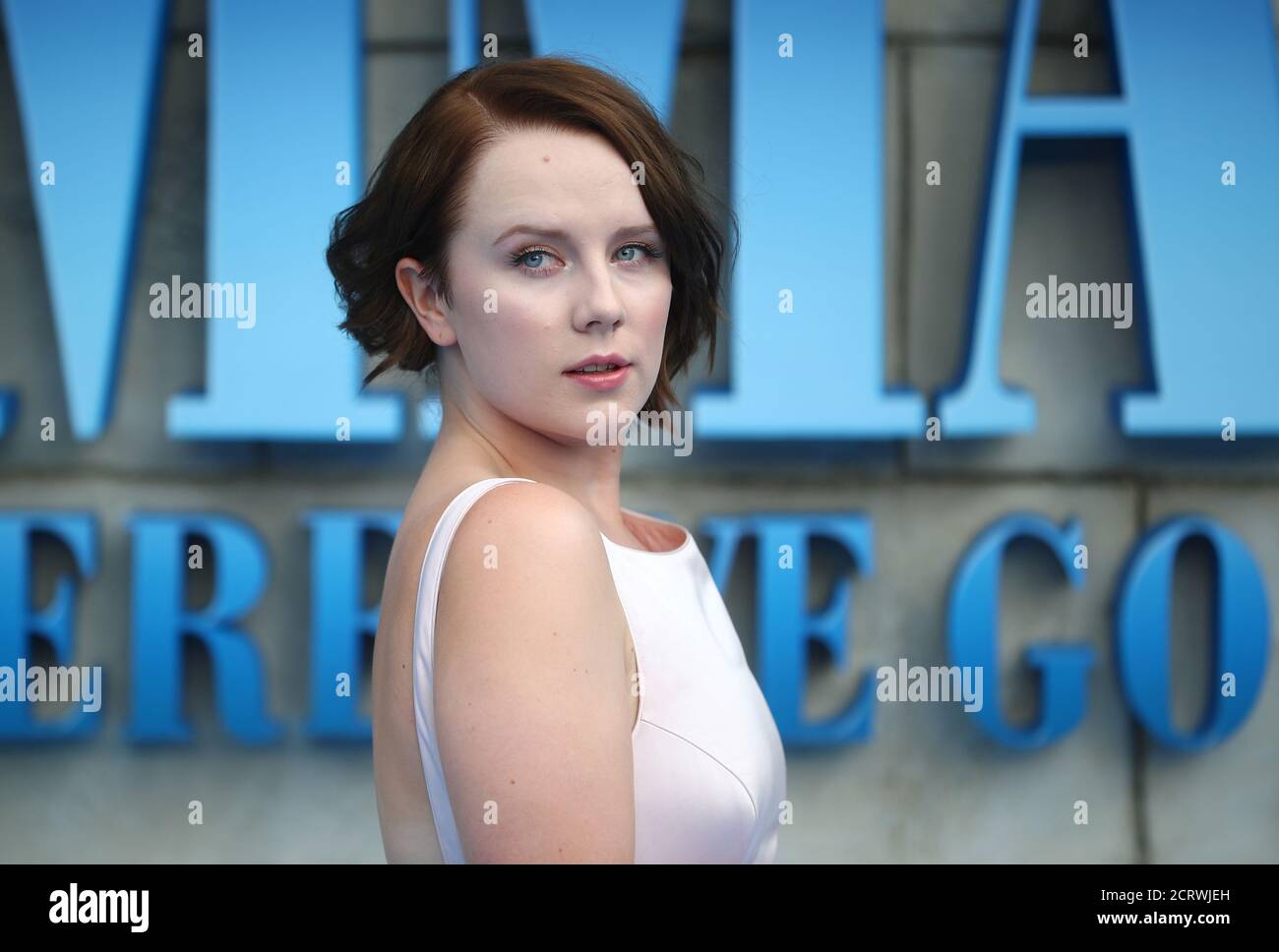 Alexa Davies attends the world premiere of Mamma Mia! Here We Go Again