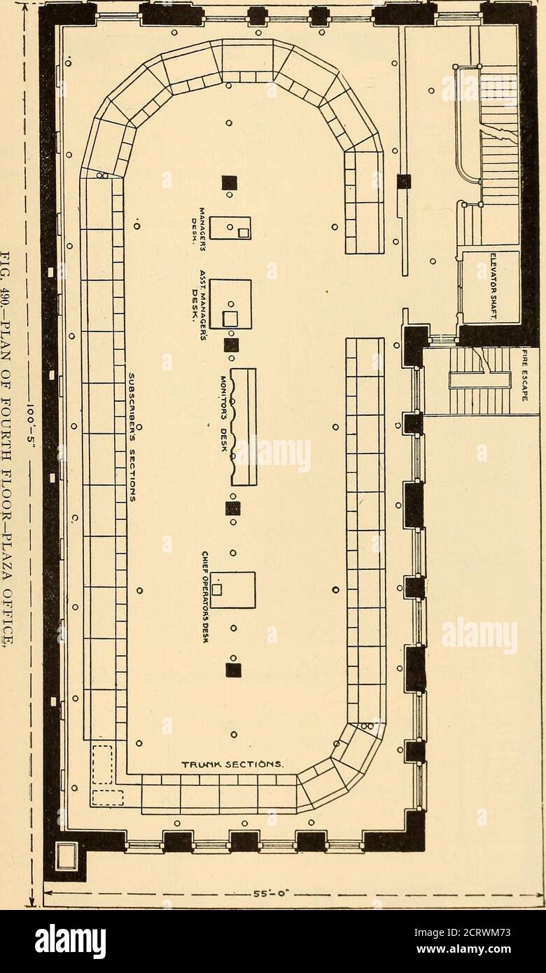 American telephone practice . underground cables may be seen inthe lower  right hand corner of the picture, these entering the base-ment of the  building from the subways. These cables are each, image size:780x1390