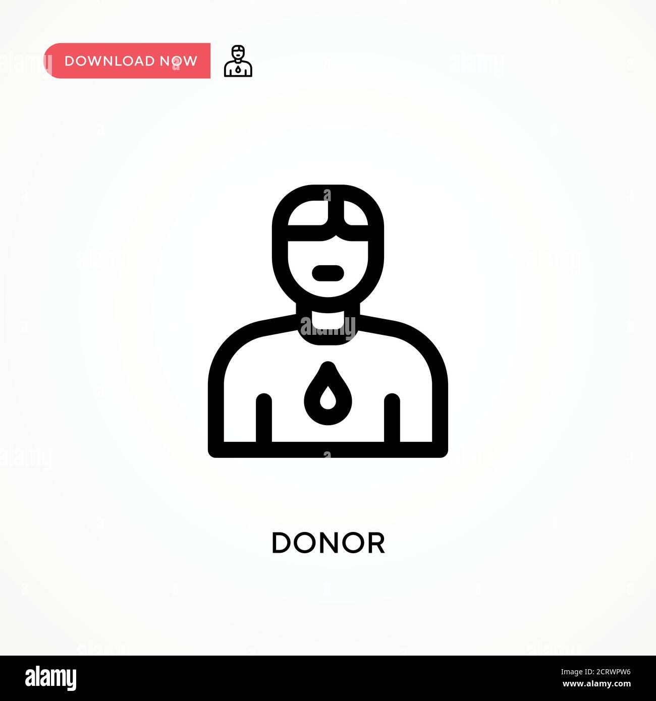 Donor Simple vector icon. Modern, simple flat vector illustration for web site or mobile app Stock Vector