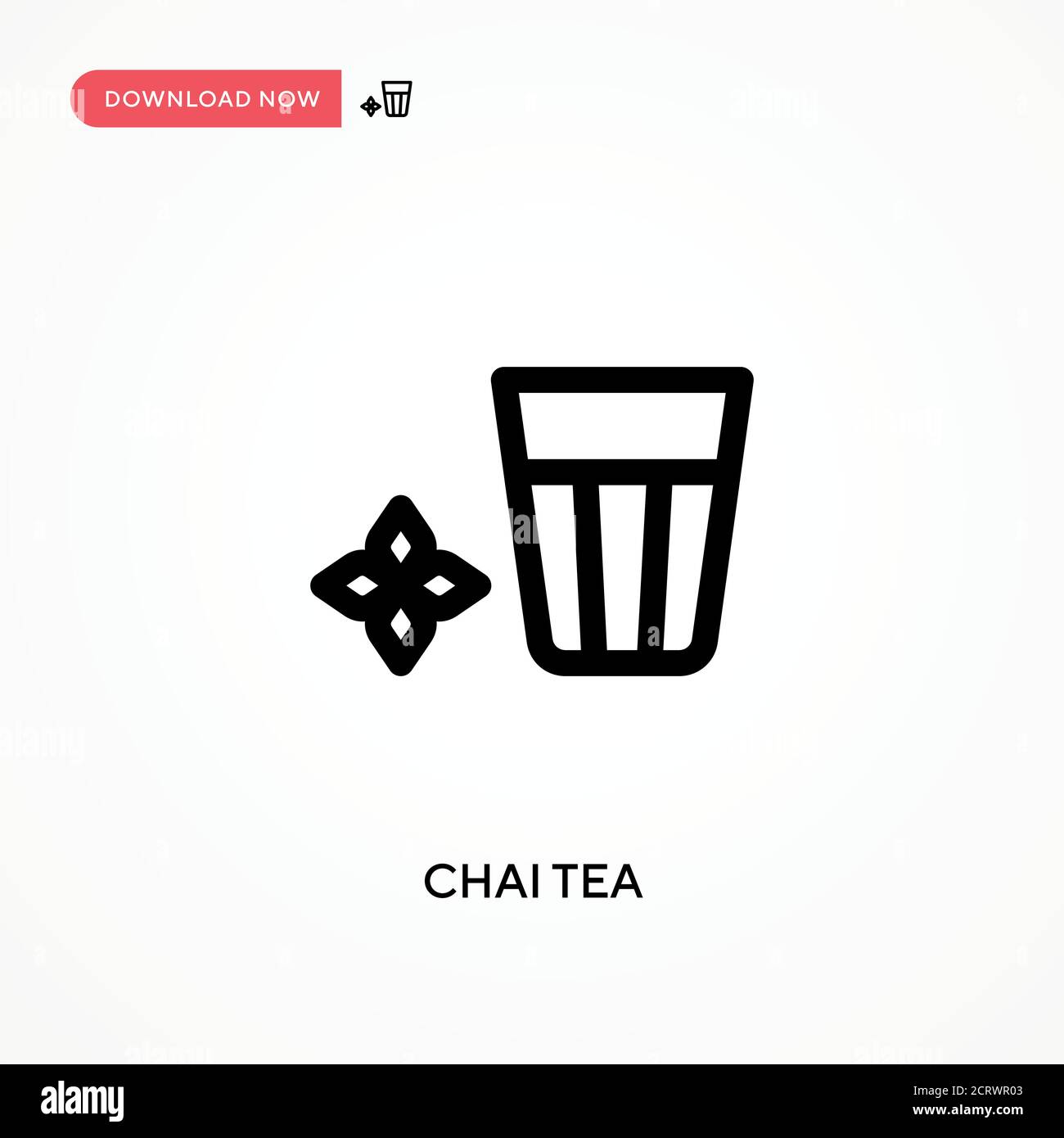 Chai tea Simple vector icon. Modern, simple flat vector illustration for web site or mobile app Stock Vector