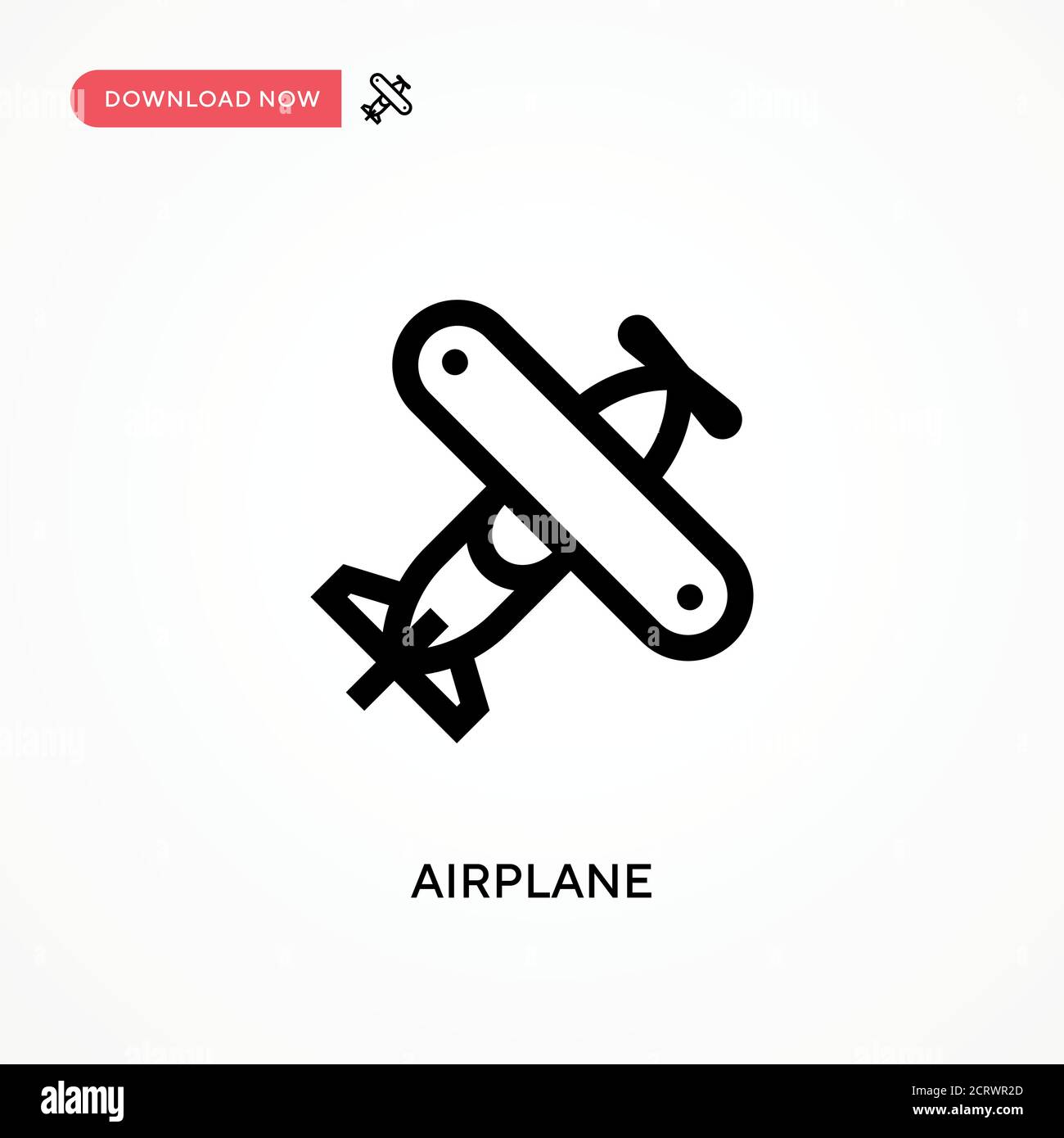Airplane Simple vector icon. Modern, simple flat vector illustration ...