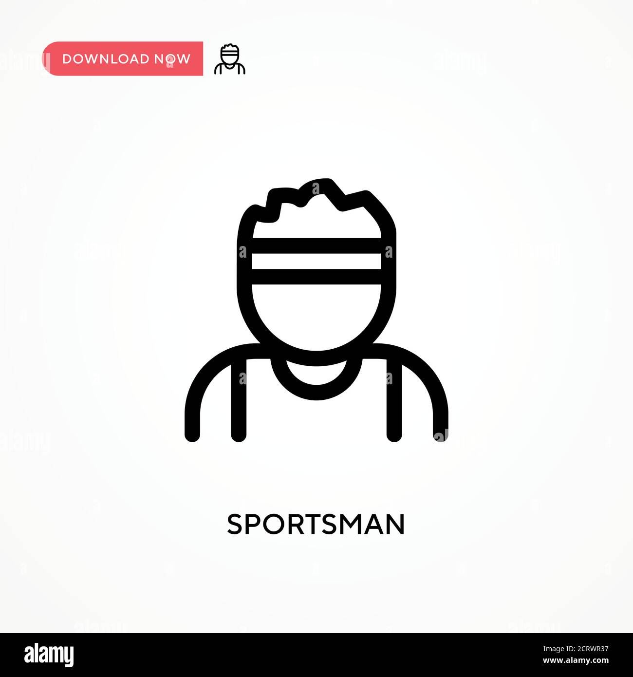 Sportsman Simple vector icon. Modern, simple flat vector illustration ...