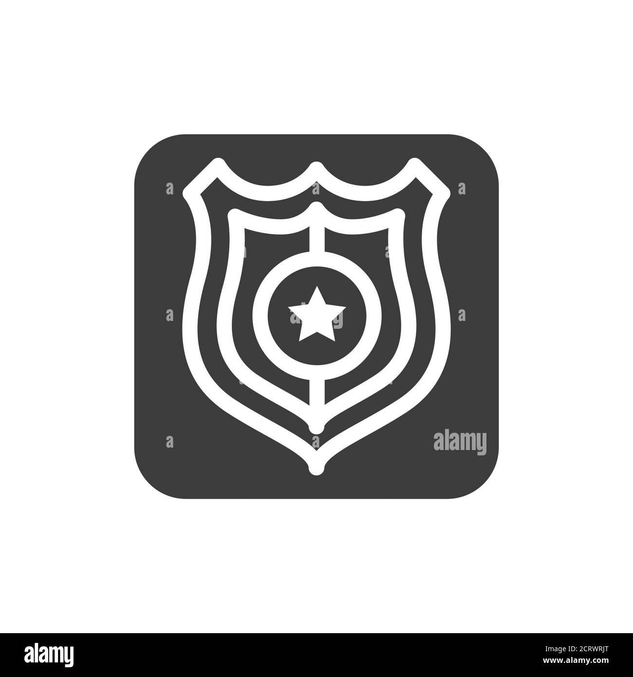 Police black glyph icon. Officer badge. Public navigation. Pictogram ...