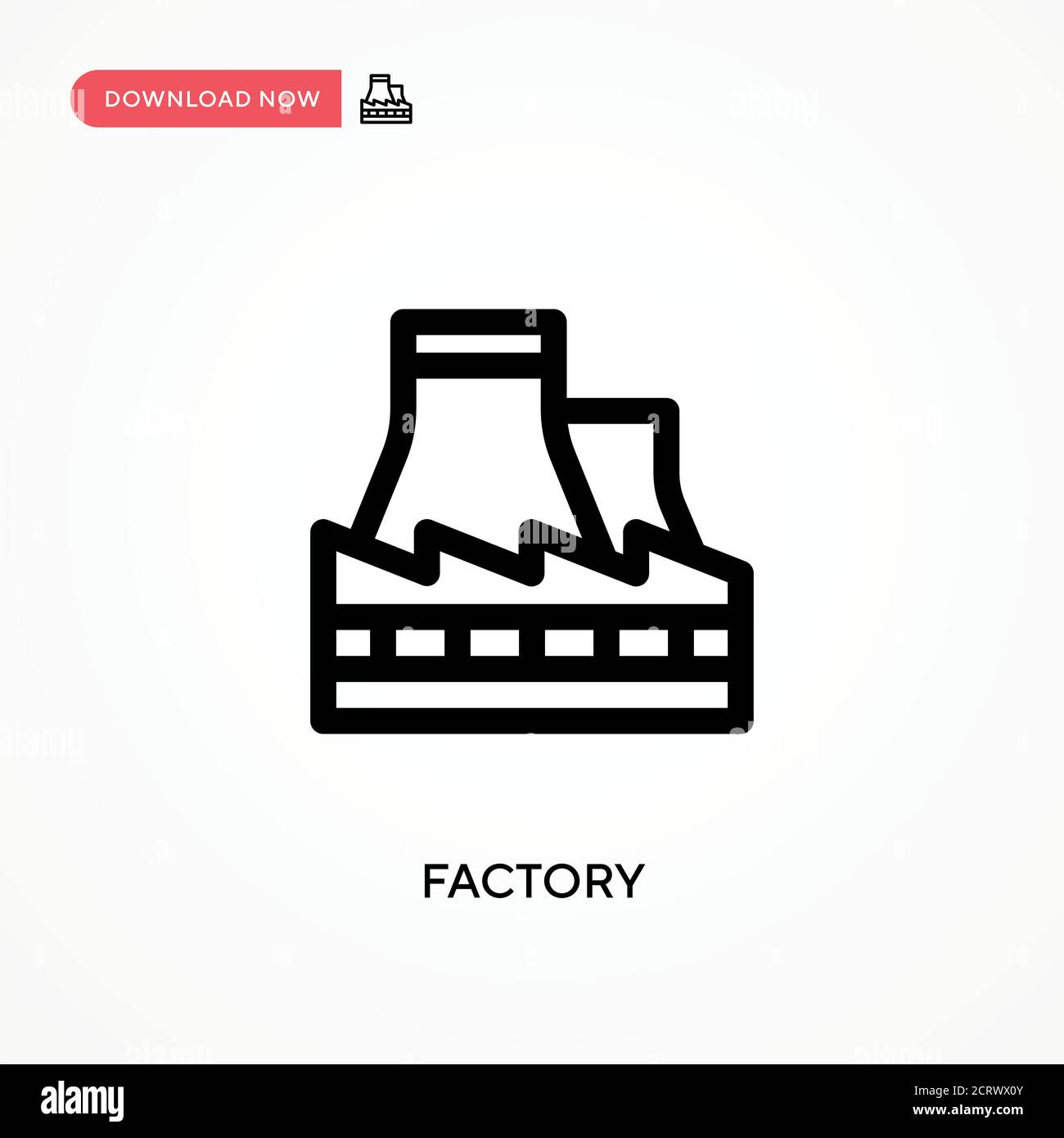Factory Simple vector icon. Modern, simple flat vector illustration for ...
