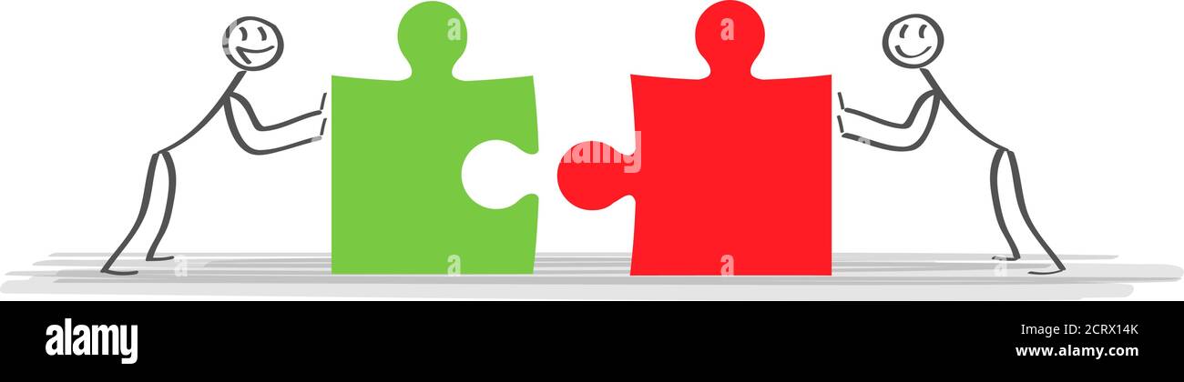 Solutions. Business team and partner working together background. Concept business business vector illustration, Flat business cartoon design. Stock Vector