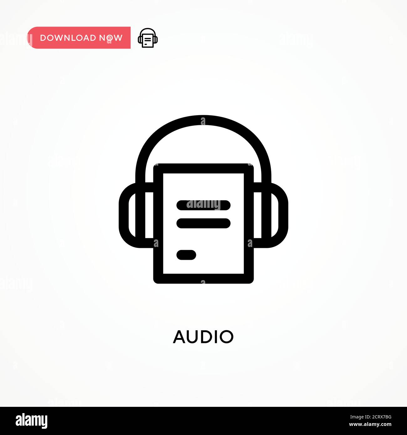 Audio Simple vector icon. Modern, simple flat vector illustration for ...