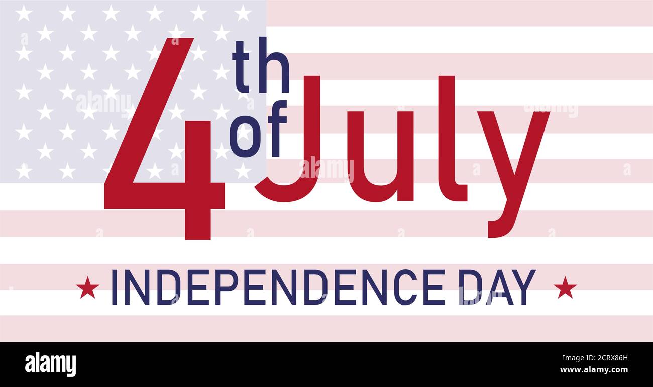 Happy 4th of July USA Independence Day greeting card with american ...