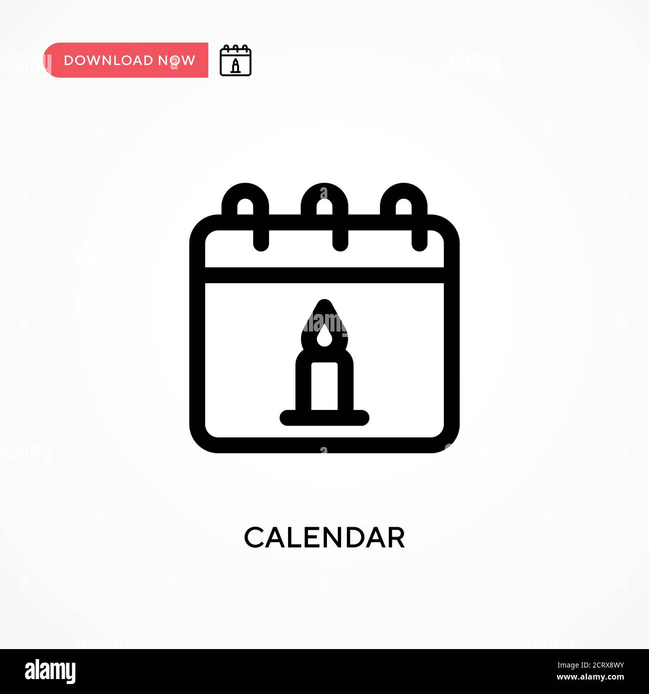 Calendar Simple vector icon. Modern, simple flat vector illustration ...