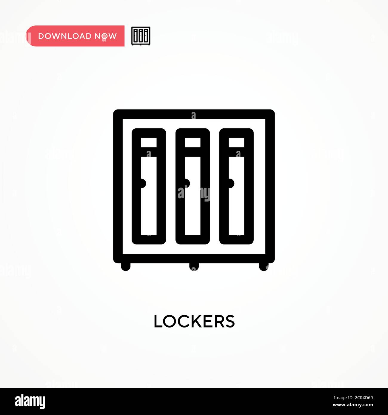 Lockers Simple vector icon. Modern, simple flat vector illustration for web site or mobile app Stock Vector