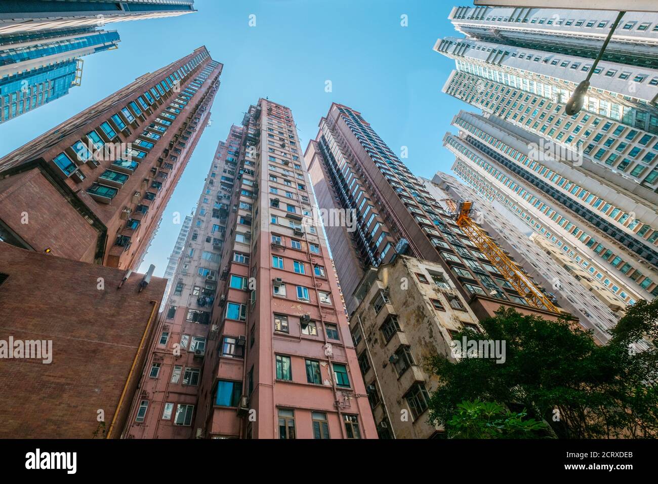 high rise apartment buildings in Hong Kong Stock Photo Alamy