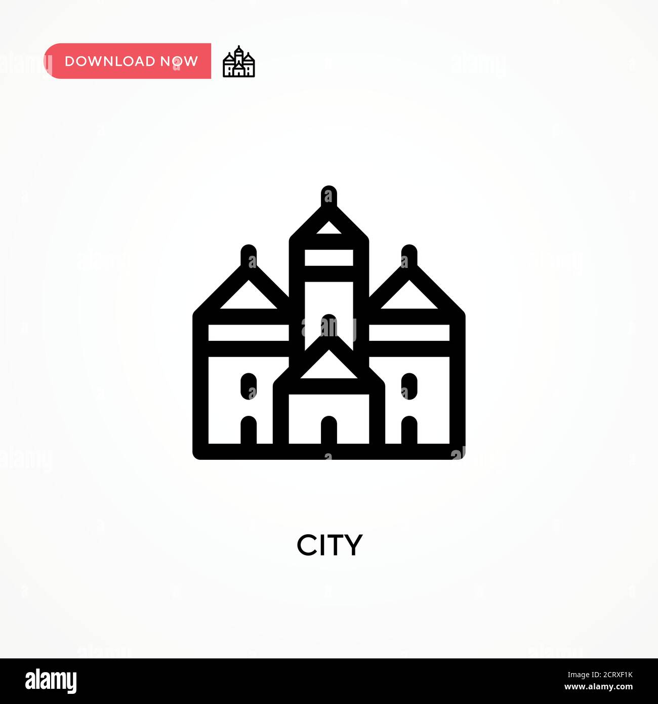 City Simple vector icon. Modern, simple flat vector illustration for web site or mobile app Stock Vector