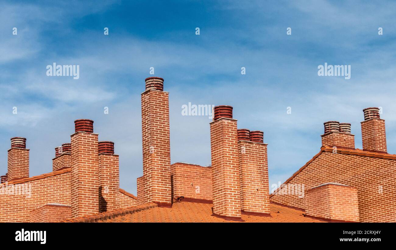 chimney stacks spain Stock Photo Alamy