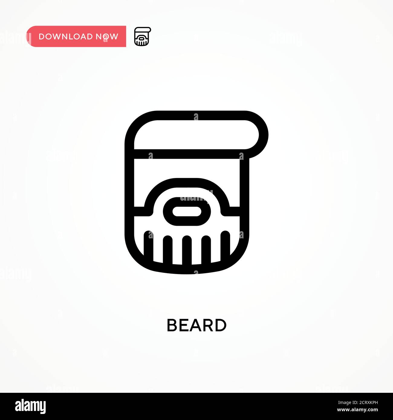 Beard Simple vector icon. Modern, simple flat vector illustration for ...