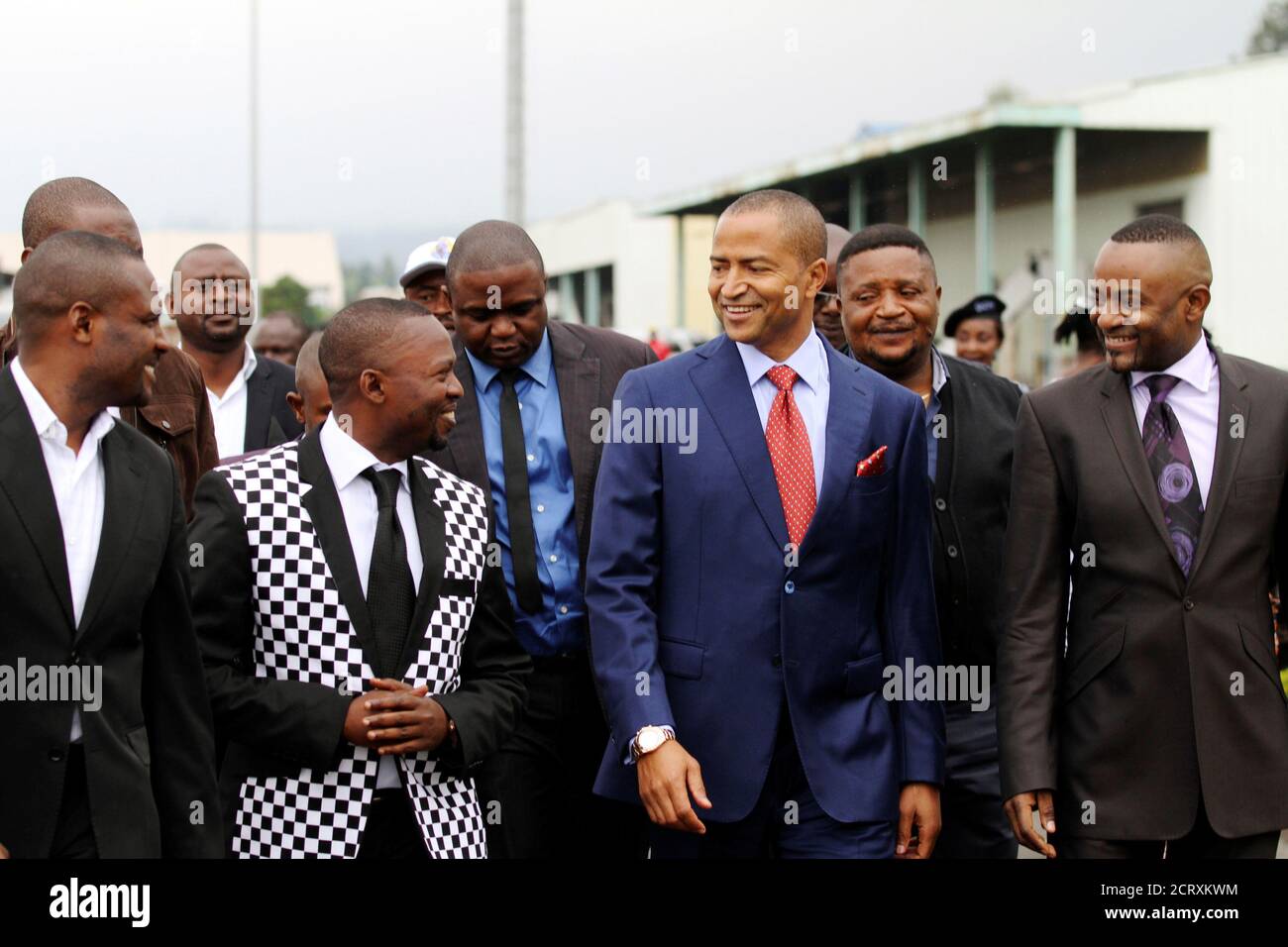 Moise Katumbi Front 2nd R Governor Of The Democratic Republic Of Congo S Mineral Rich Katanga Province Arrives For A Two Day Mineral Conference In Goma Democratic Republic Of Congo March 24 14 Reuters Kenny Katombe File