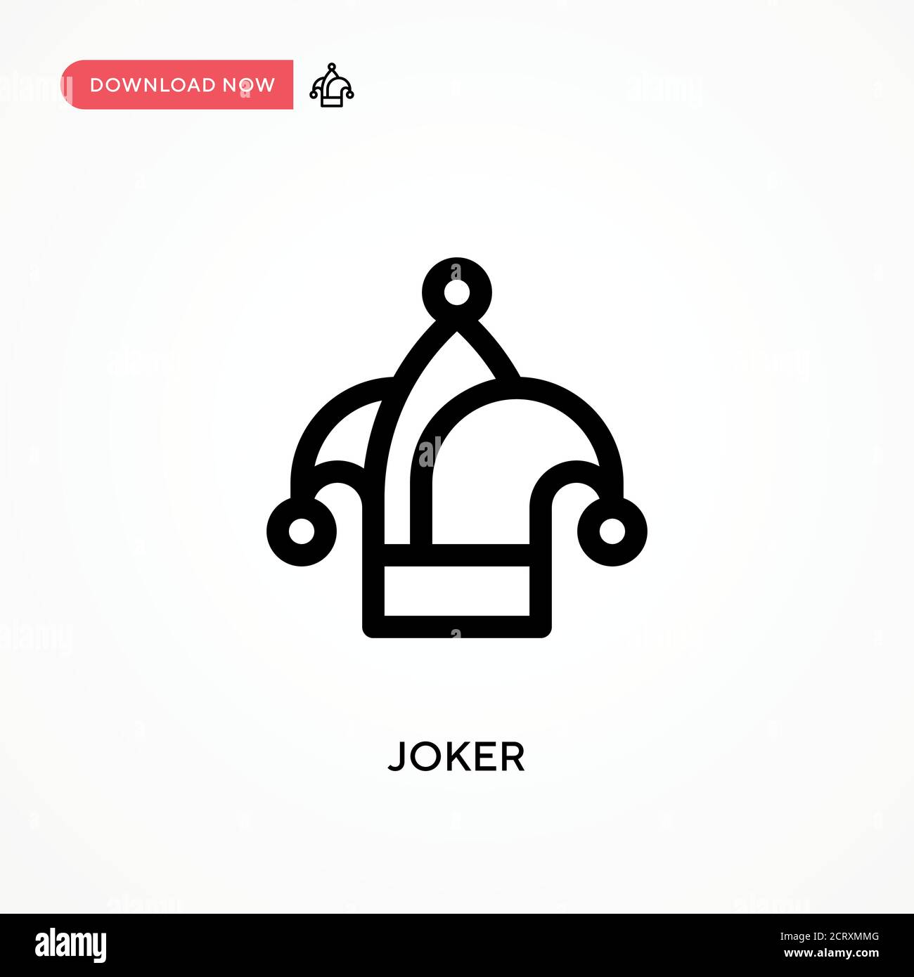 Joker Simple vector icon. Modern, simple flat vector illustration for web site or mobile app Stock Vector