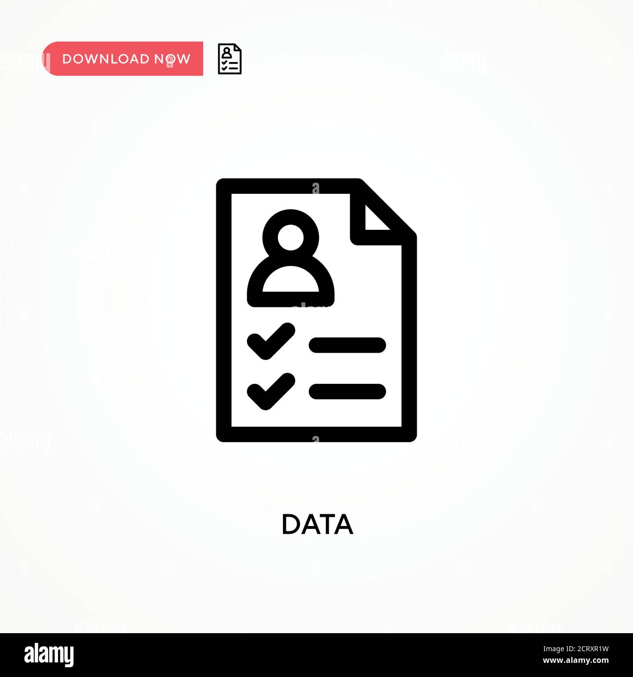 Data Simple vector icon. Modern, simple flat vector illustration for web site or mobile app Stock Vector