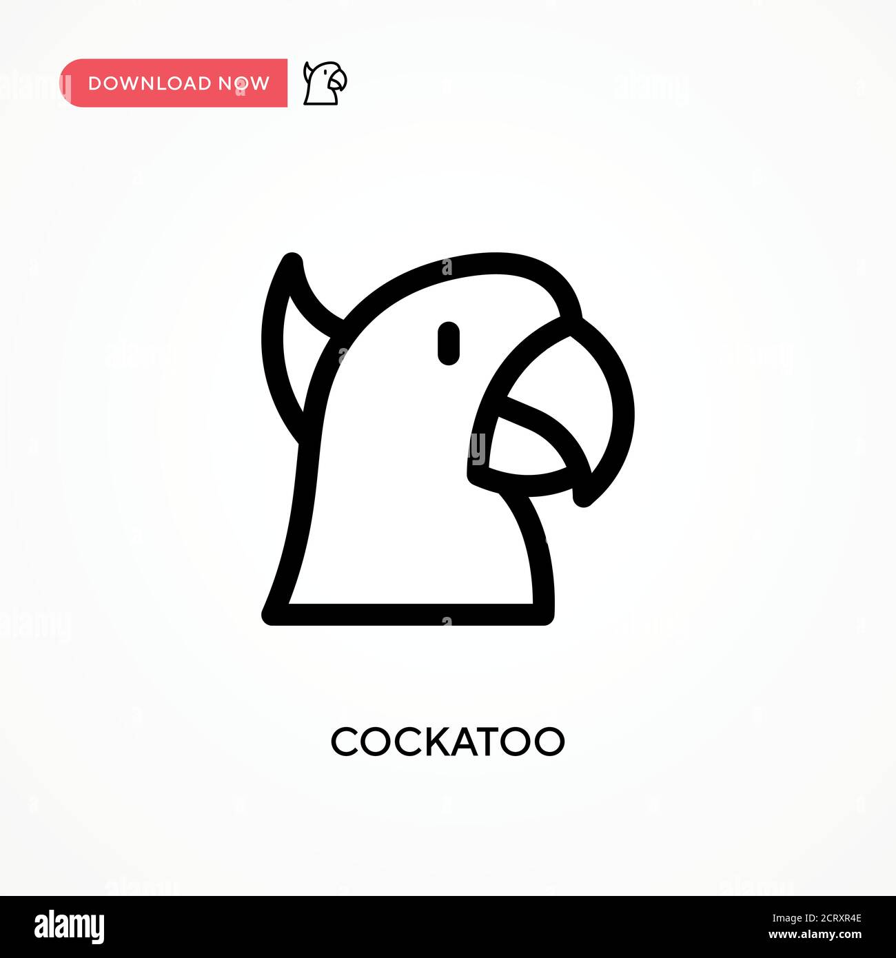 Cockatoo Simple vector icon. Modern, simple flat vector illustration ...