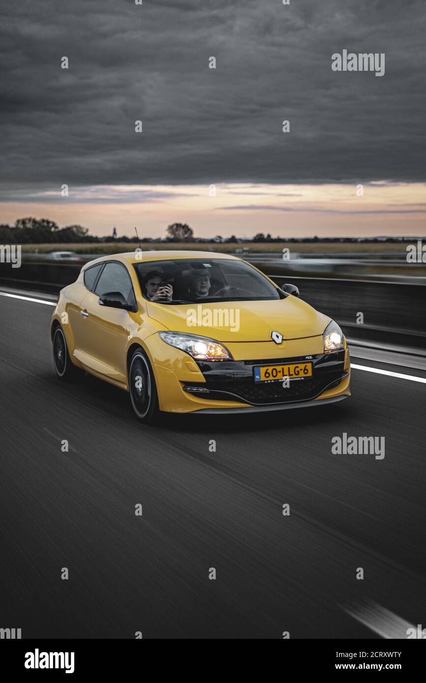Renault Megane Rs Yellow Stock Photo Alamy