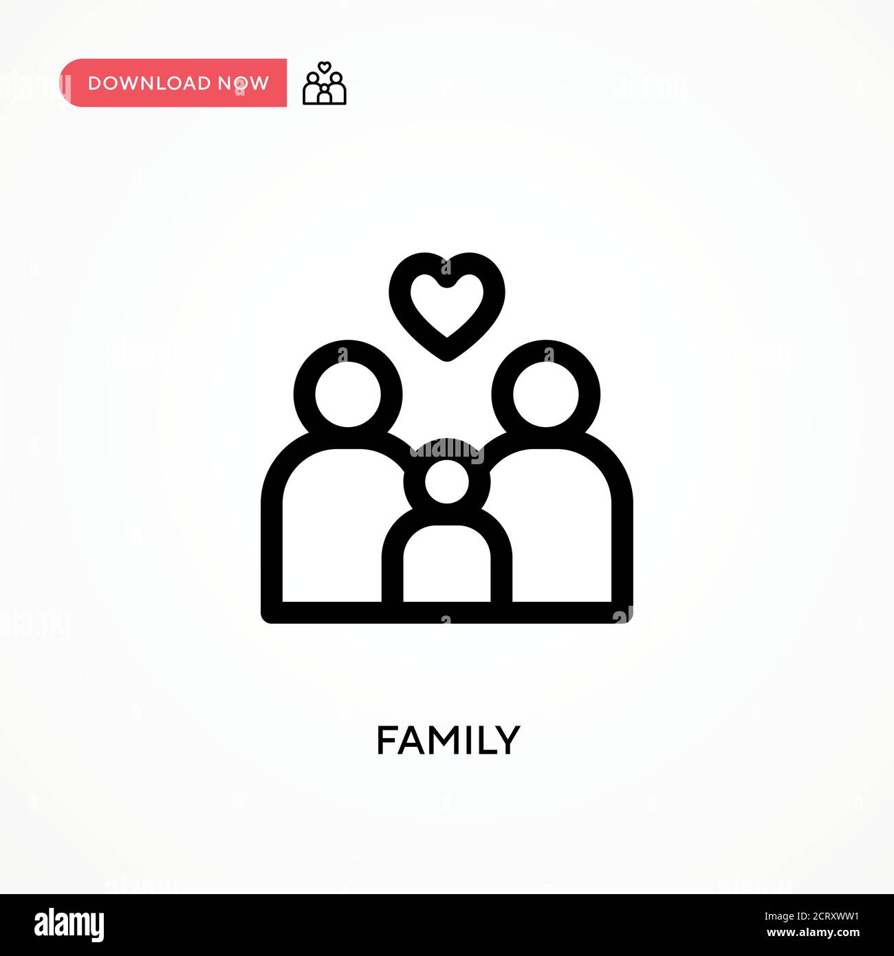 Family Simple vector icon. Modern, simple flat vector illustration for ...