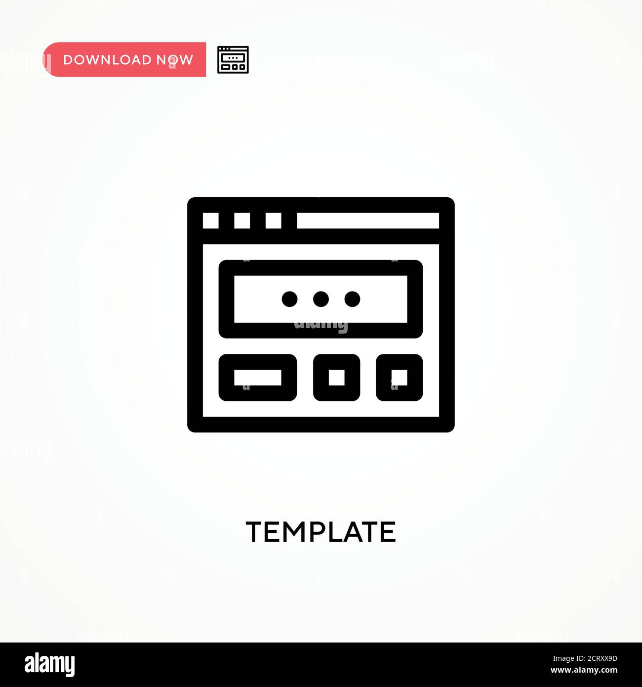Template Simple vector icon. Modern, simple flat vector illustration ...
