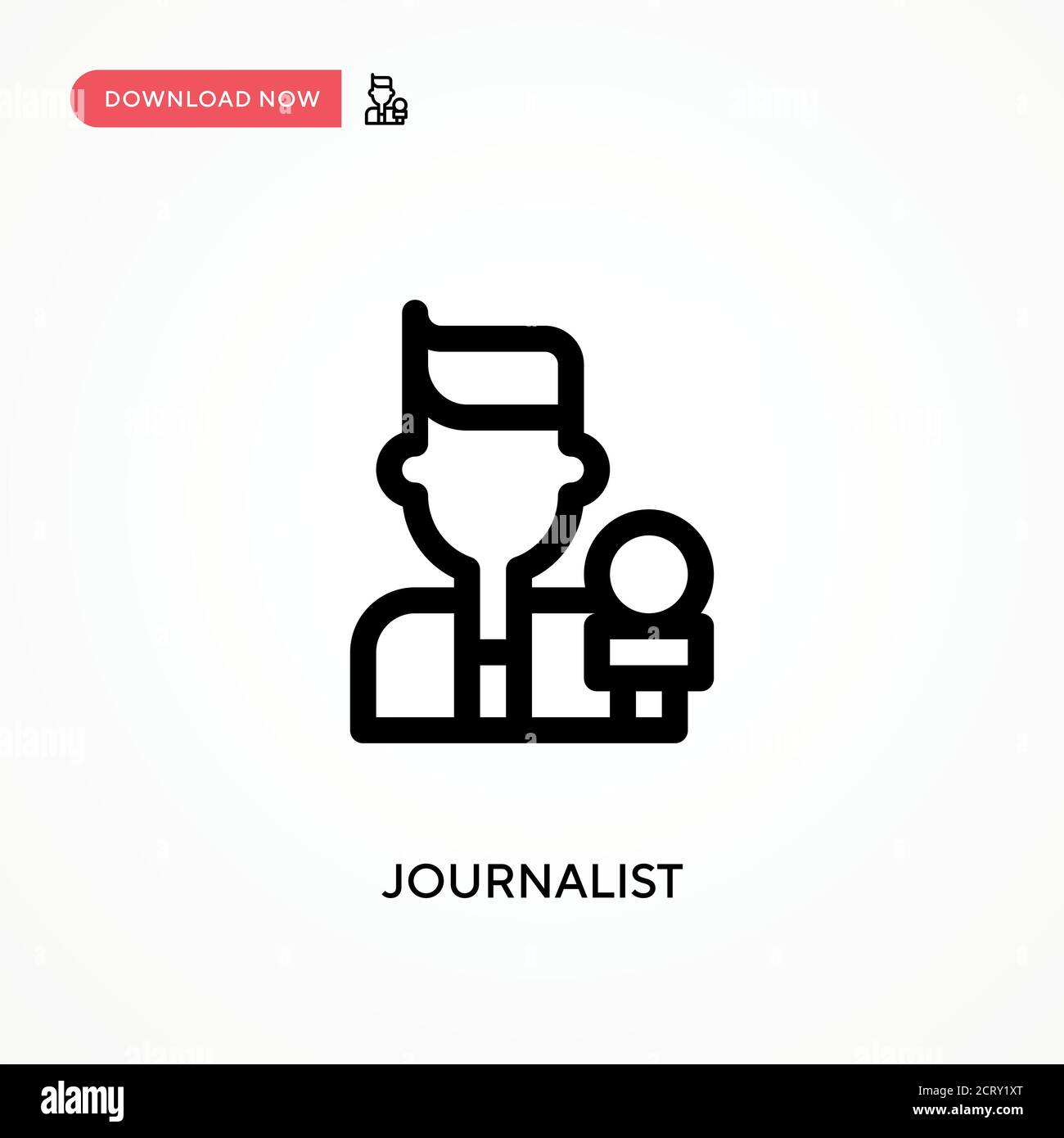 Journalist Simple vector icon. Modern, simple flat vector illustration ...