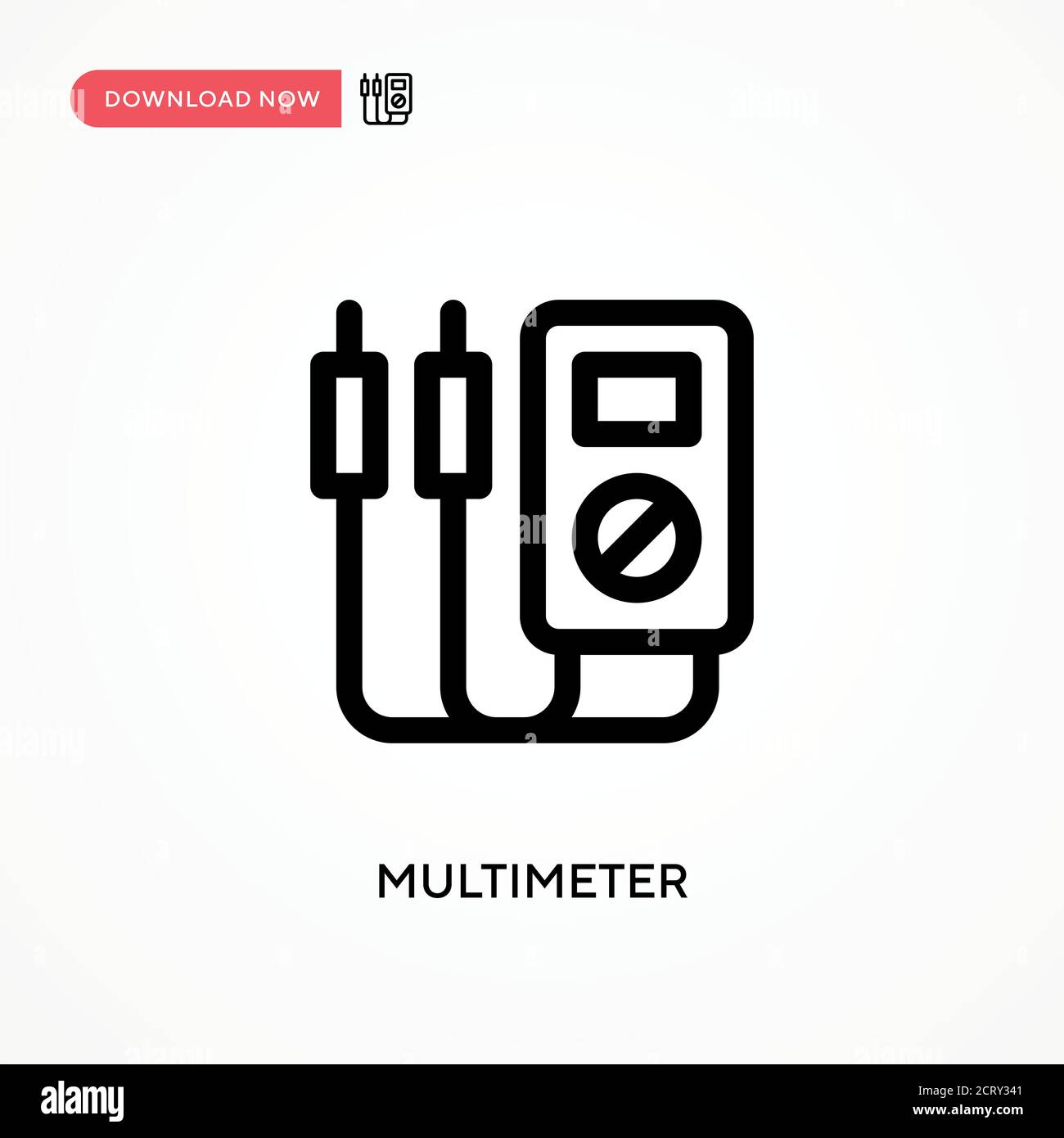 Multimeter Simple vector icon. Modern, simple flat vector illustration for web site or mobile app Stock Vector