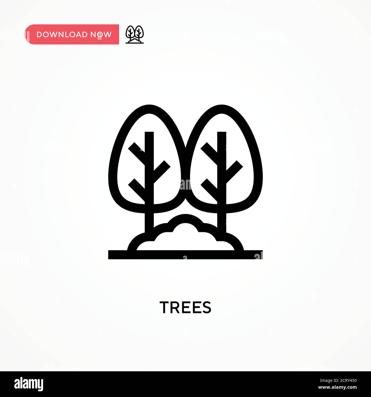 Trees Simple vector icon. Modern, simple flat vector illustration for ...