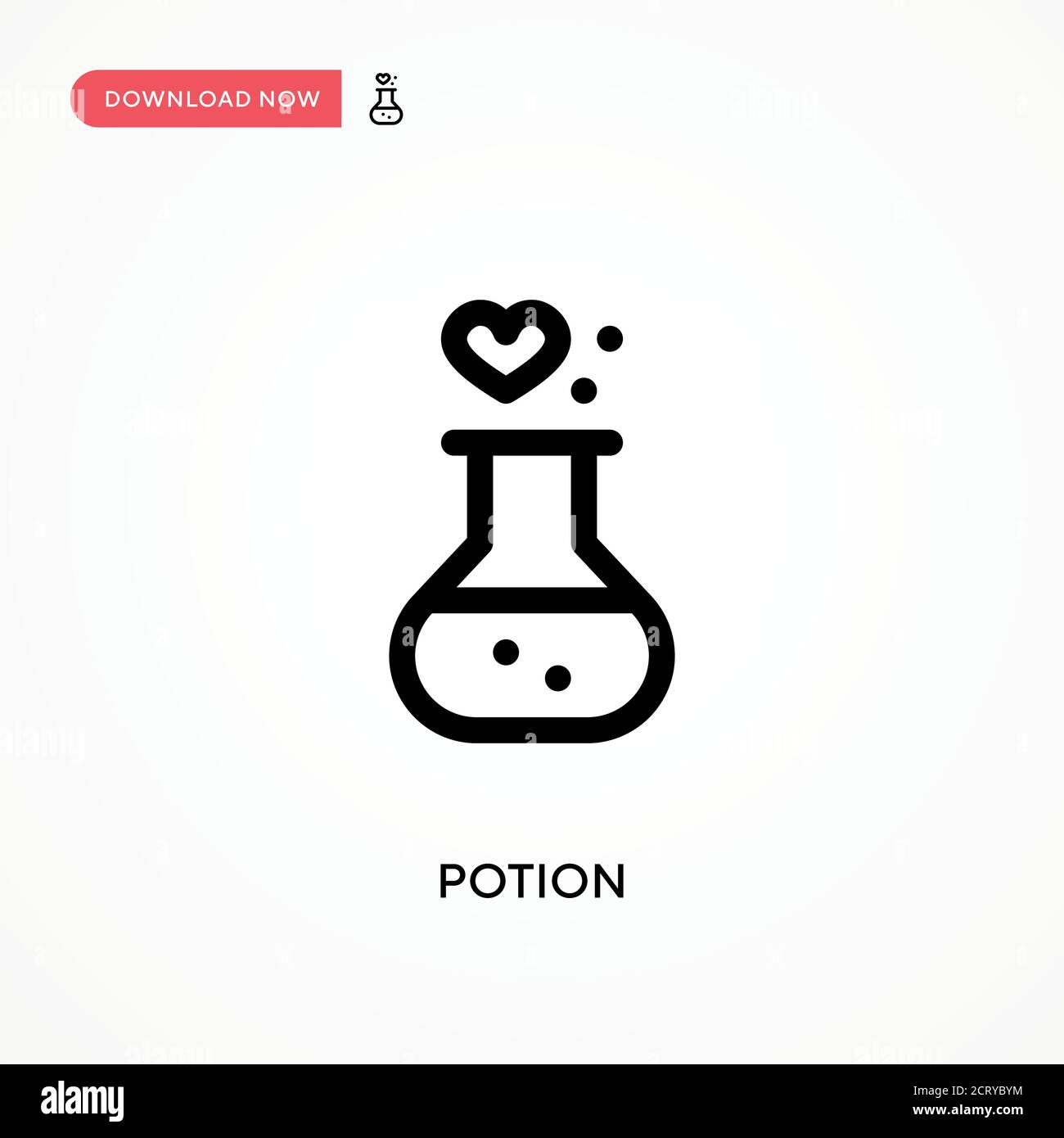 Potion Simple vector icon. Modern, simple flat vector illustration for web site or mobile app Stock Vector