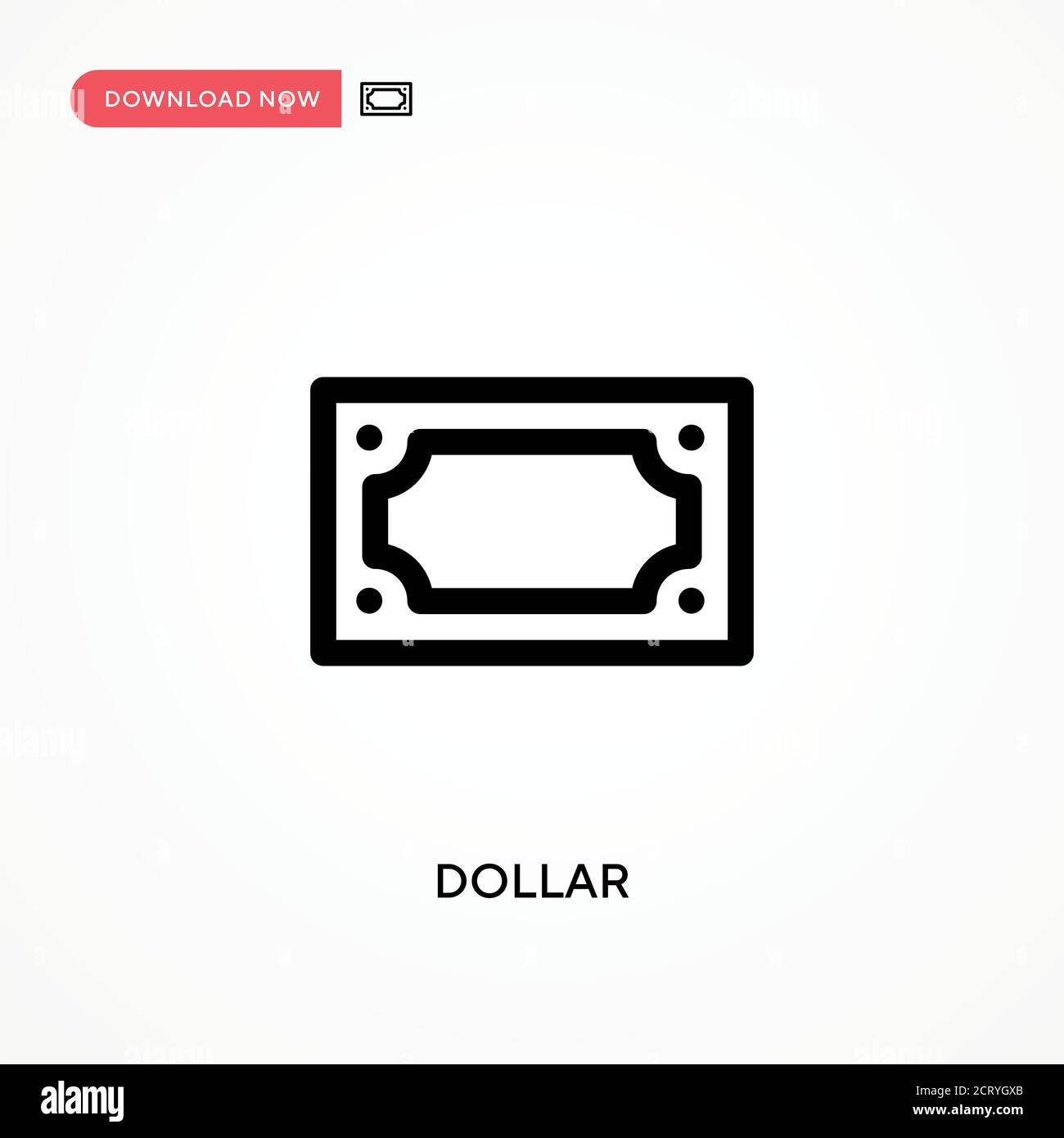 Dollar Simple vector icon. Modern, simple flat vector illustration for web site or mobile app Stock Vector