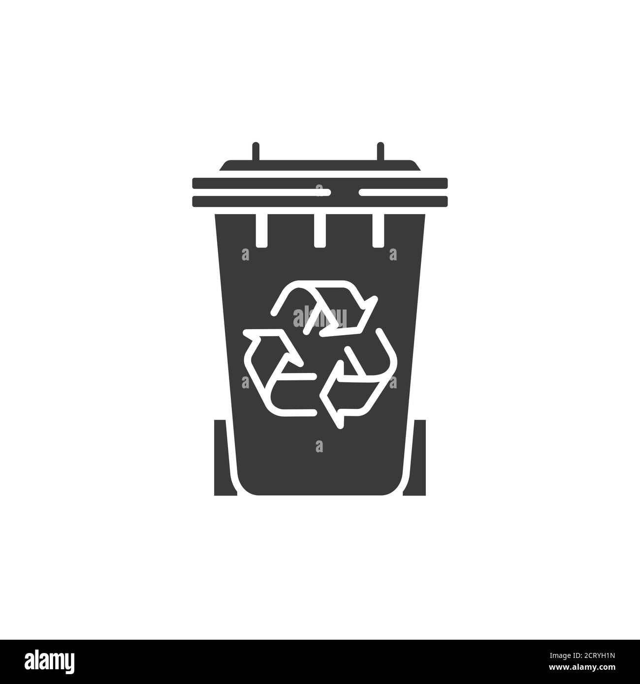 Waste recycling glyph black icon. Zero waste lifestyle. Environmental ...