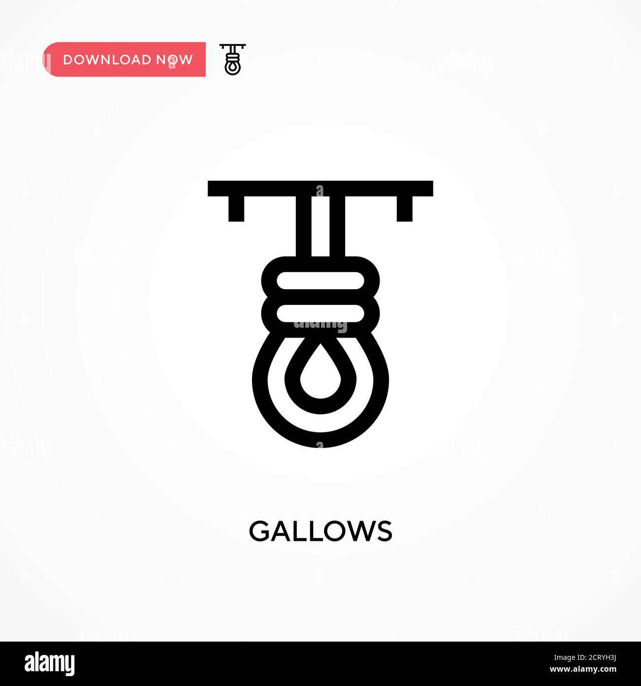 Gallows Simple vector icon. Modern, simple flat vector illustration for web site or mobile app Stock Vector