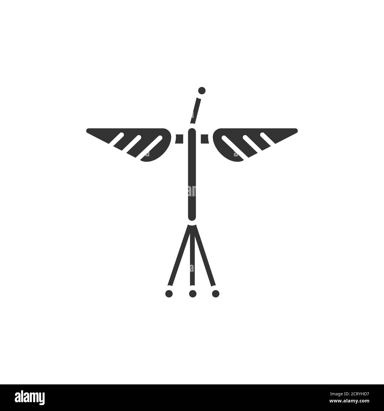 Micro robot insect black glyph icon. Innovation in technology. Used for robots capable of working with micrometer-sized components. Sign for web page Stock Vector