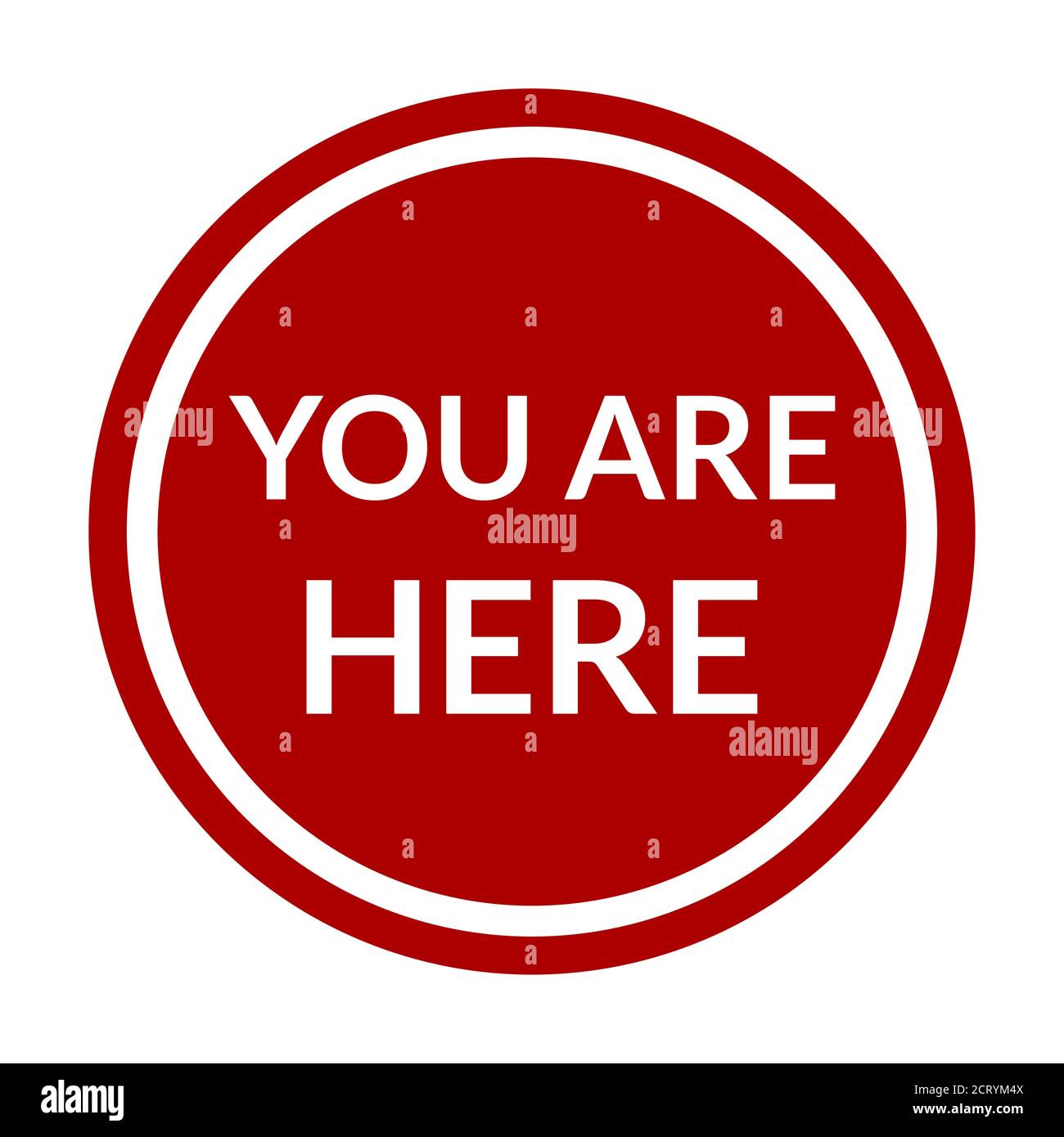 You are Here Round Location Pointer Icon. Vector Image. Stock Vector