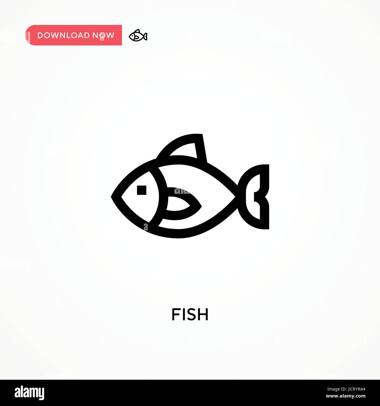 Fish Simple vector icon. Modern, simple flat vector illustration for ...