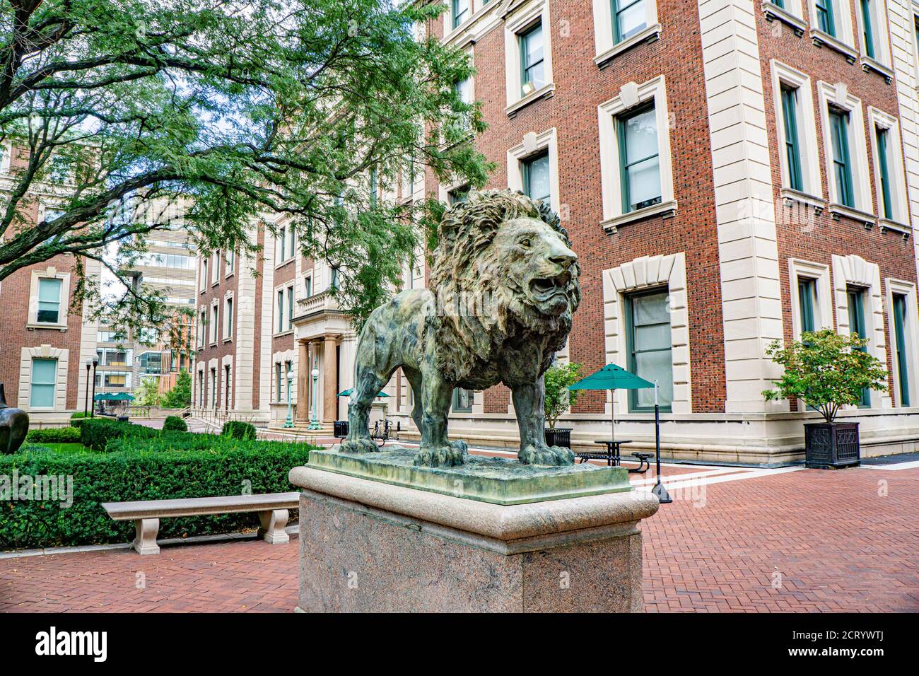 The Columbia Lion, Columbia University, New York City, New York, USA Stock Photo