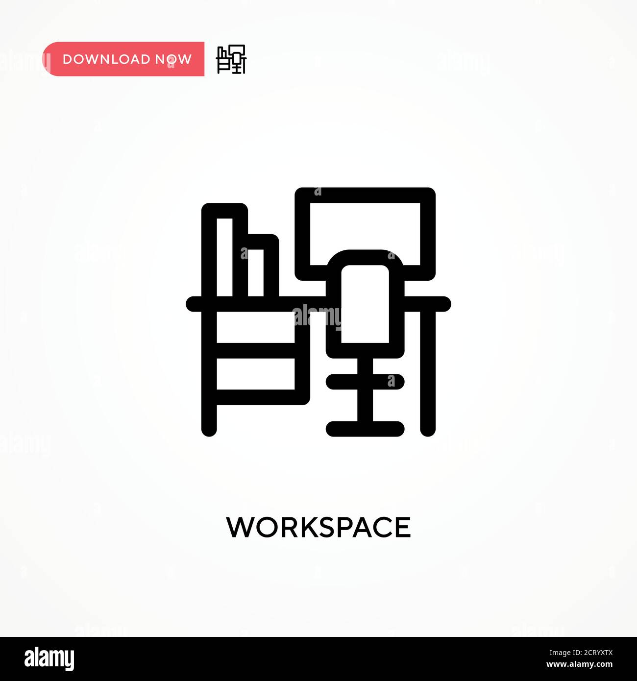 Workspace Simple vector icon. Modern, simple flat vector illustration ...