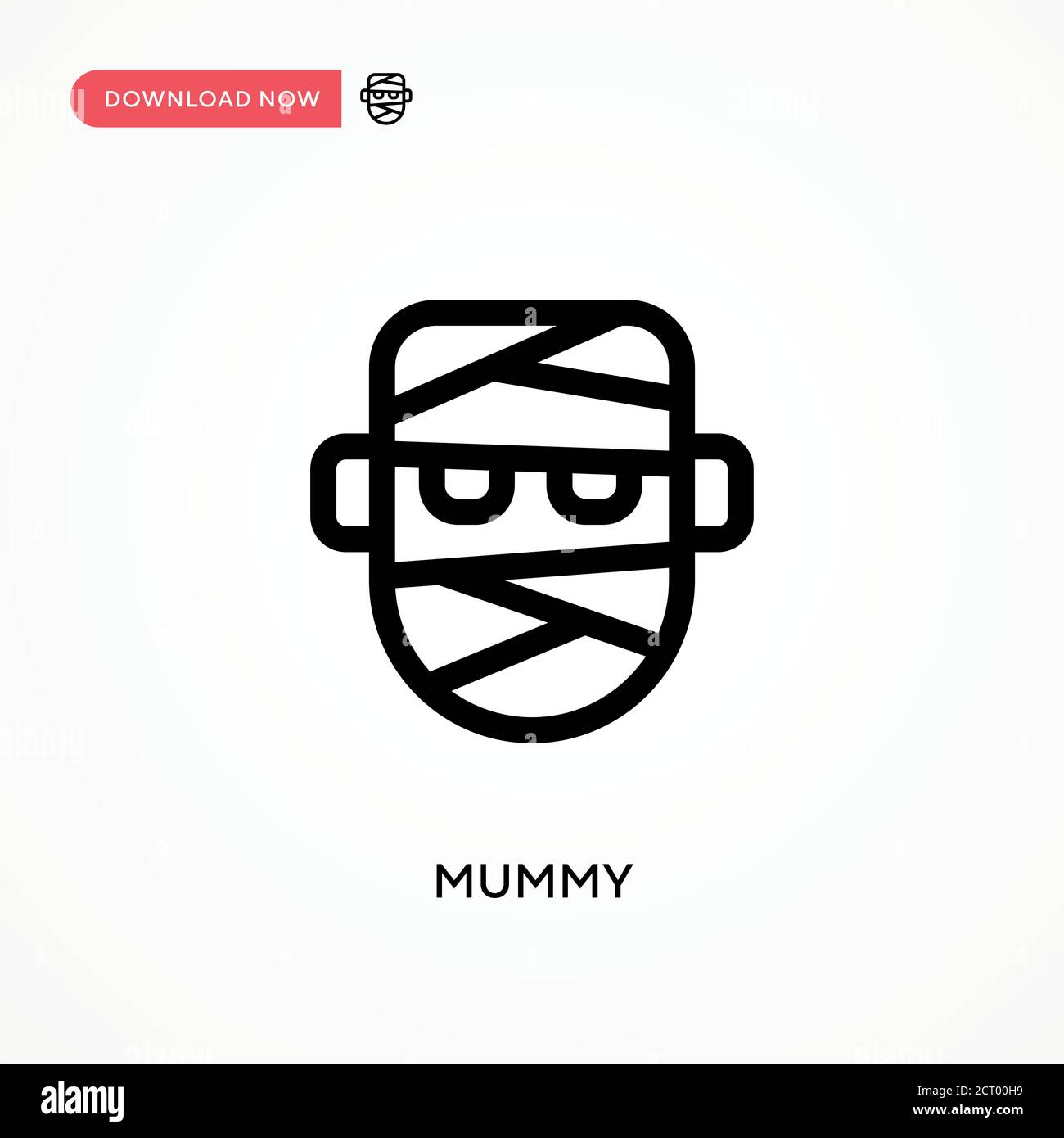 Mummy Simple vector icon. Modern, simple flat vector illustration for web site or mobile app Stock Vector