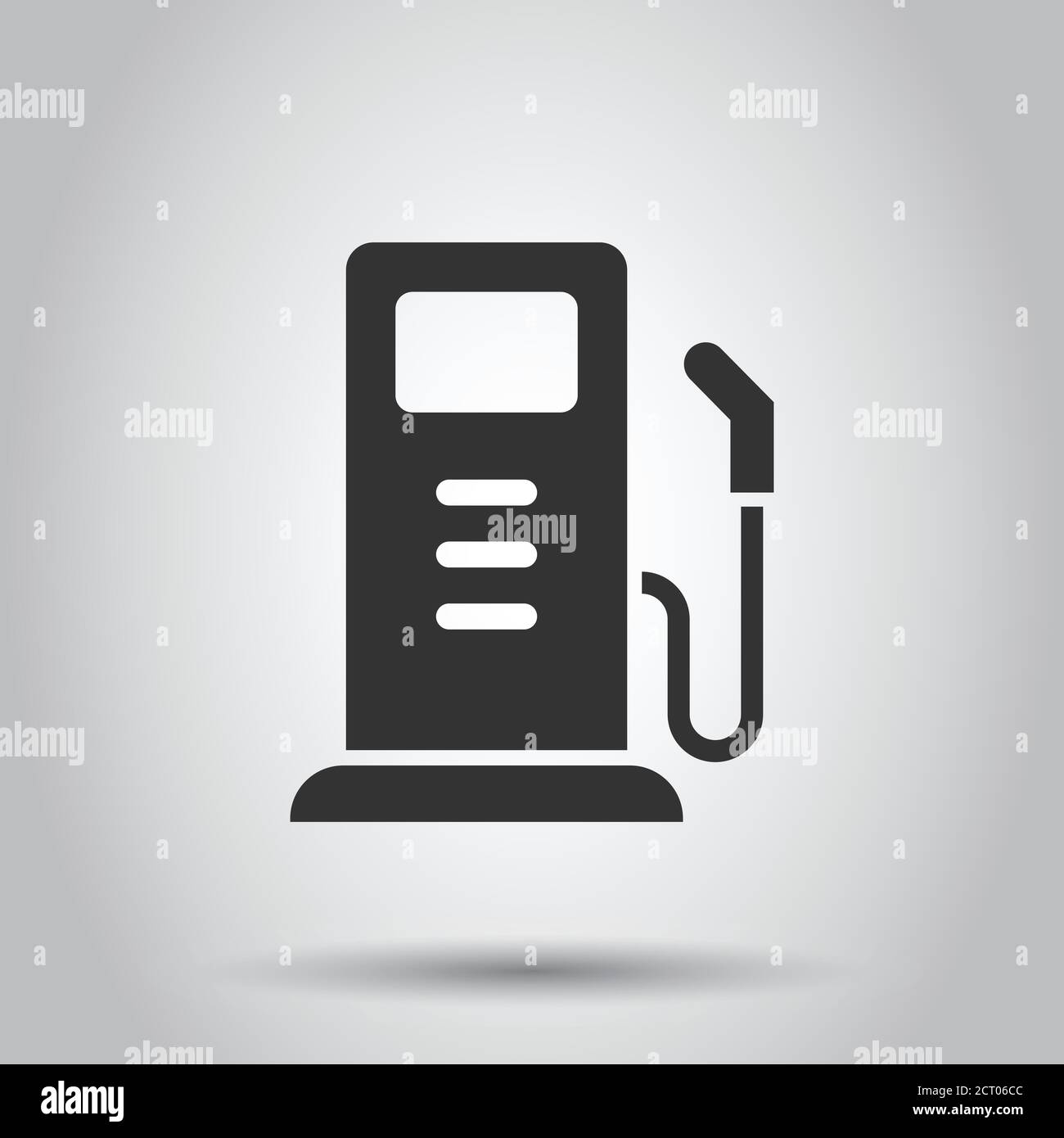 Fuel pump icon in flat style. Gas station sign vector illustration on ...