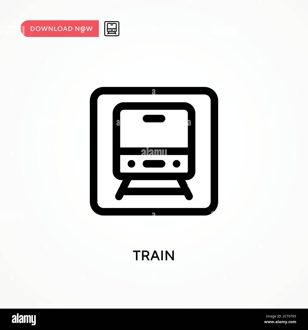 Train Simple vector icon. Modern, simple flat vector illustration for ...