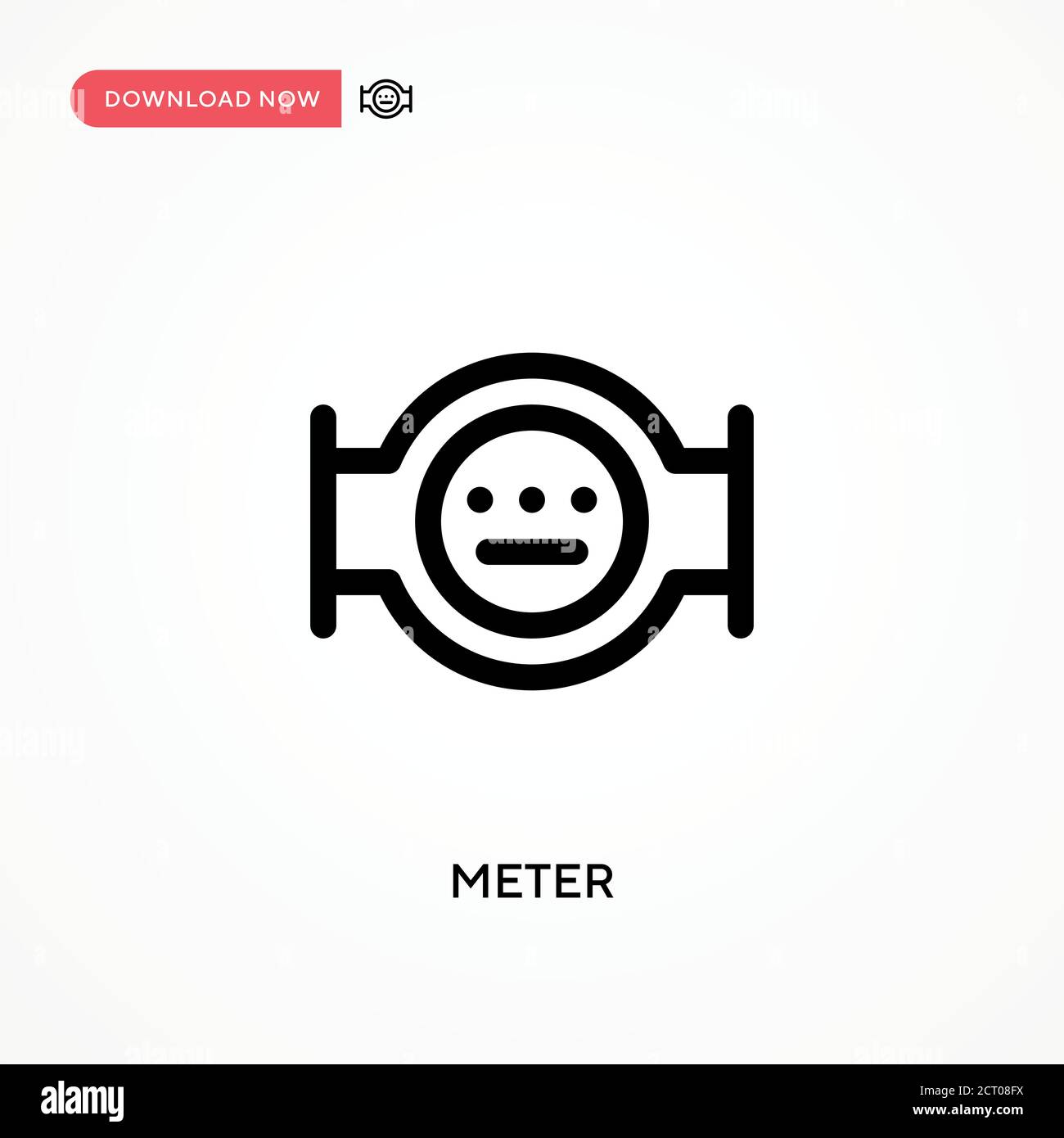 Meter Simple vector icon. Modern, simple flat vector illustration for ...