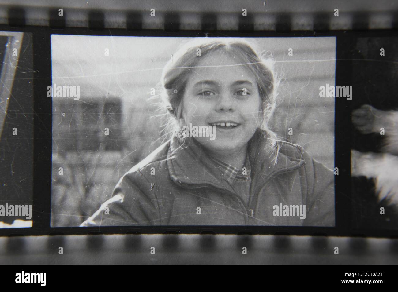 Fine 1970s vintage black and white photography portrait head shot of a ...