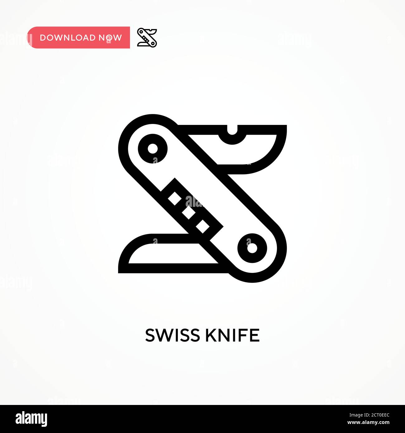 Swiss knife Simple vector icon. Modern, simple flat vector illustration for web site or mobile app Stock Vector