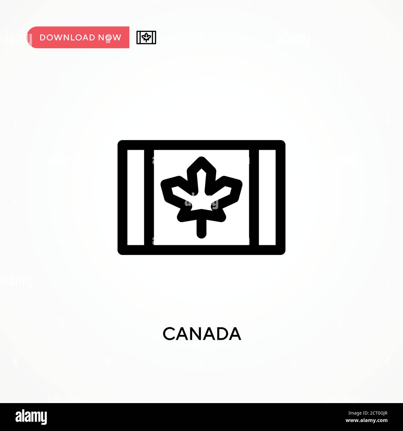 Canada Simple vector icon. Modern, simple flat vector illustration for web site or mobile app Stock Vector
