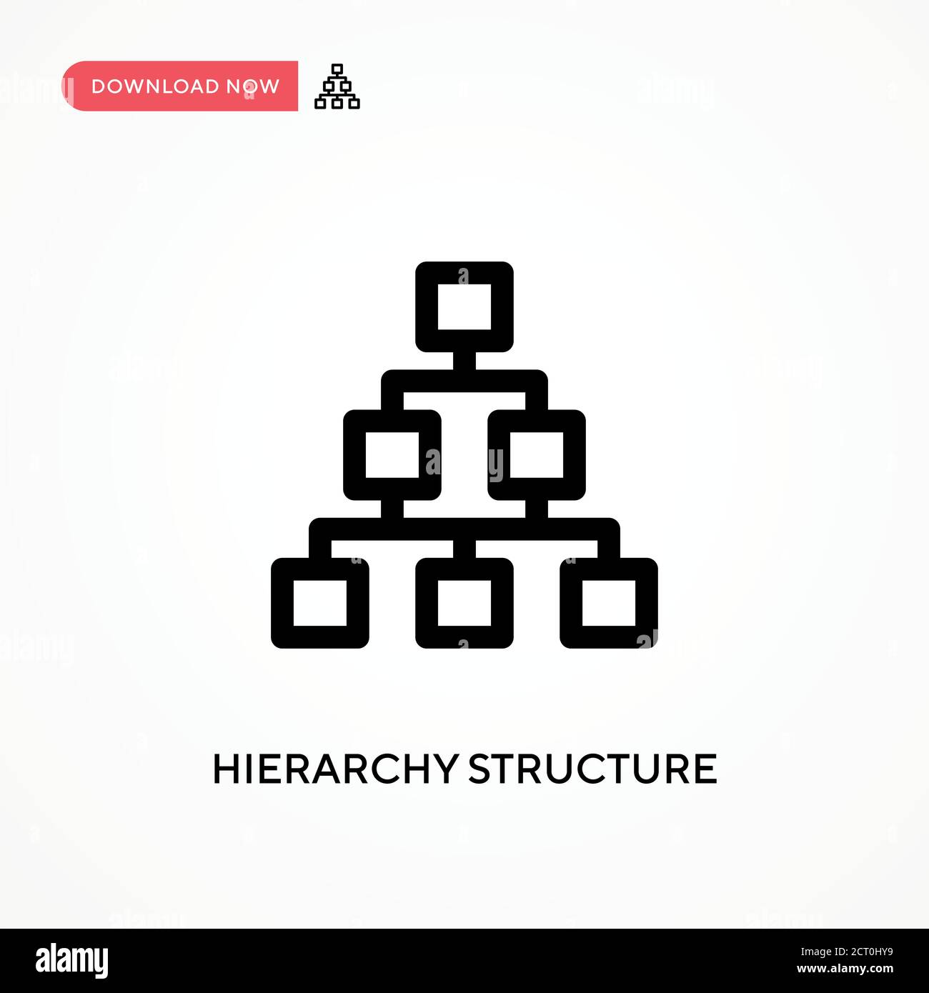 Hierarchy structure Simple vector icon. Modern, simple flat vector ...