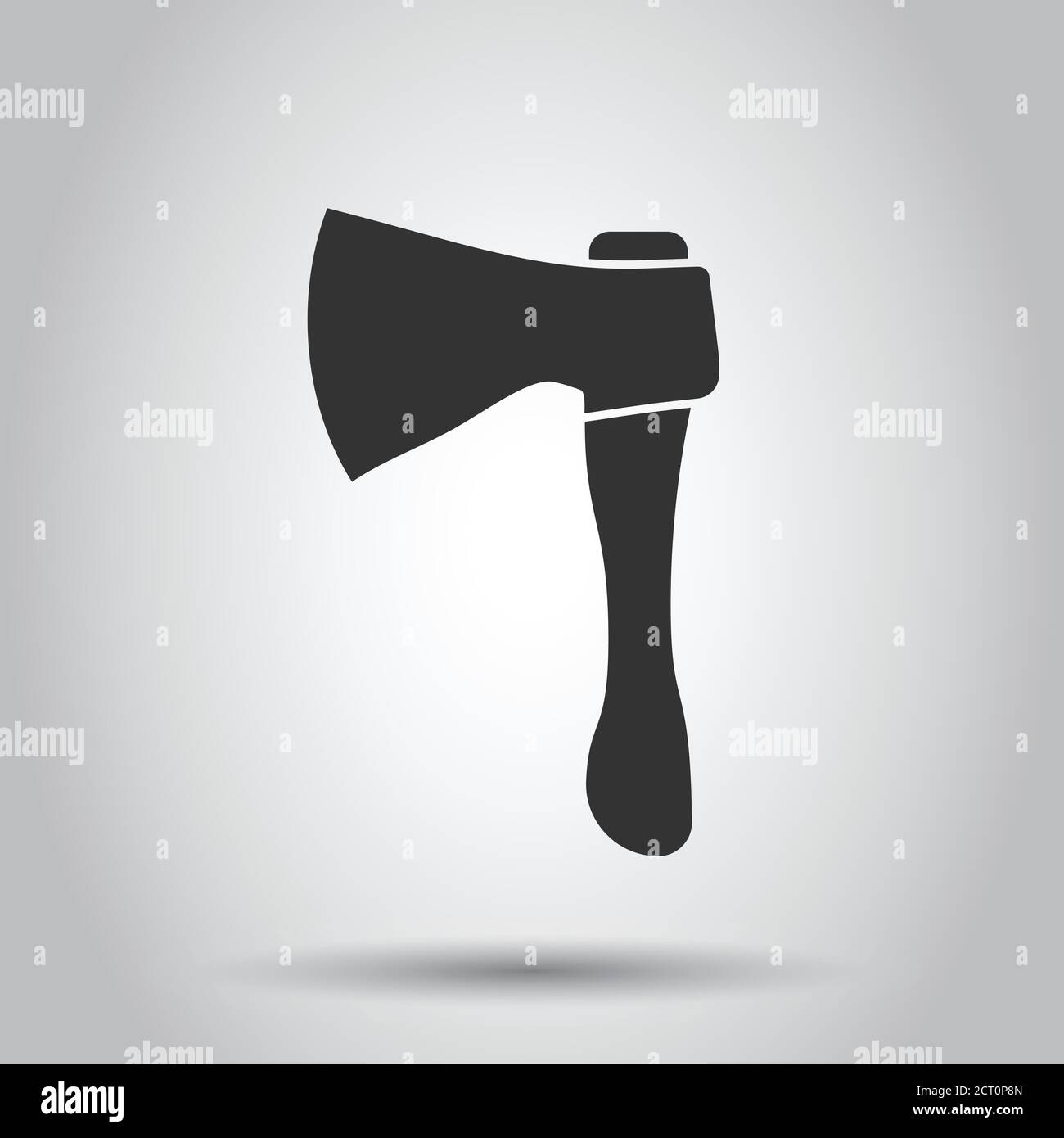 Axe icon in flat style. Lumberjack vector illustration on white ...