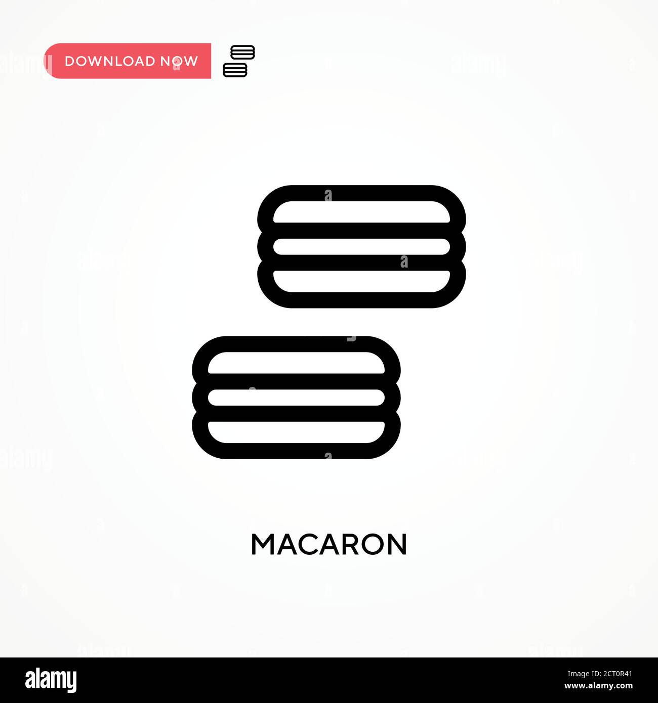 Macaron Simple vector icon. Modern, simple flat vector illustration for web site or mobile app Stock Vector