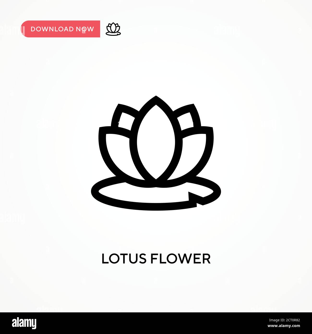Lotus flower Simple vector icon. Modern, simple flat vector ...