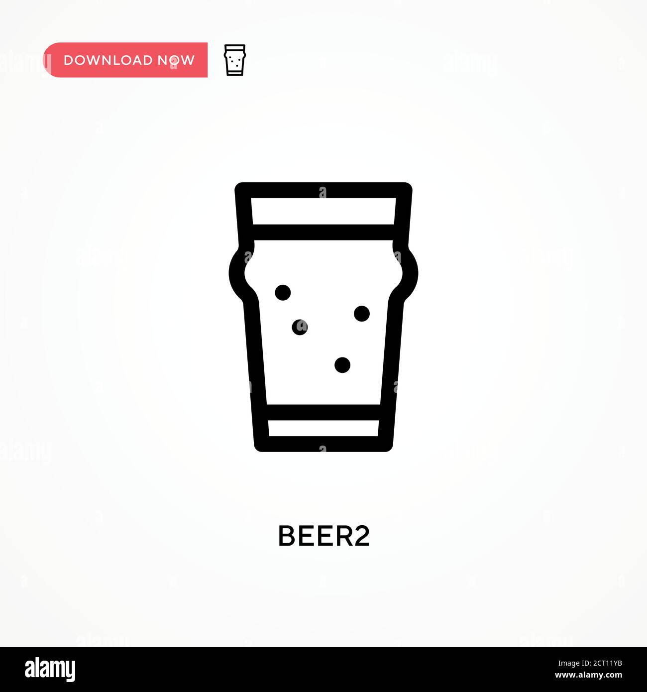 Beer2 Simple vector icon. Modern, simple flat vector illustration for web site or mobile app Stock Vector