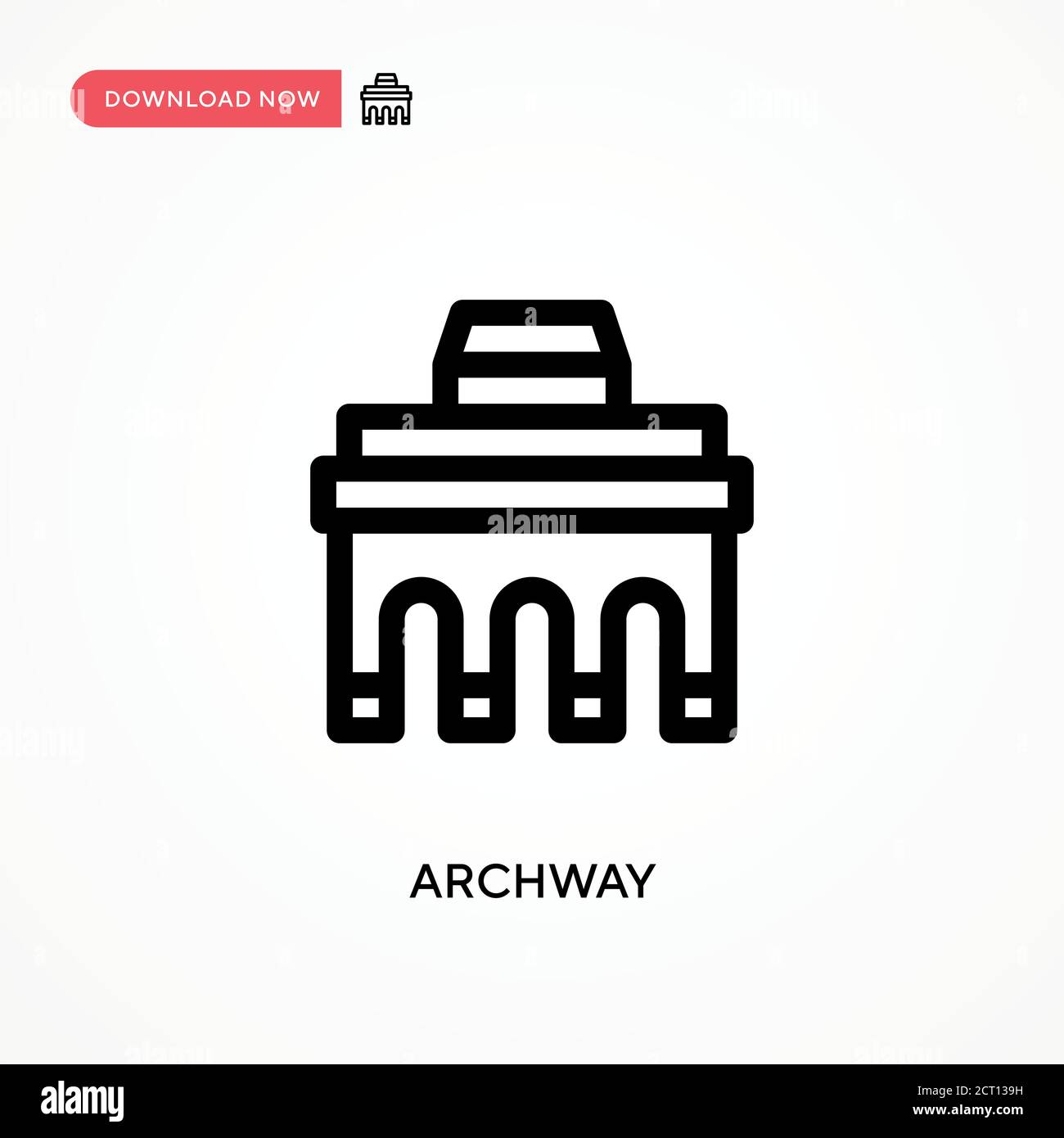 Archway Simple vector icon. Modern, simple flat vector illustration for web site or mobile app Stock Vector