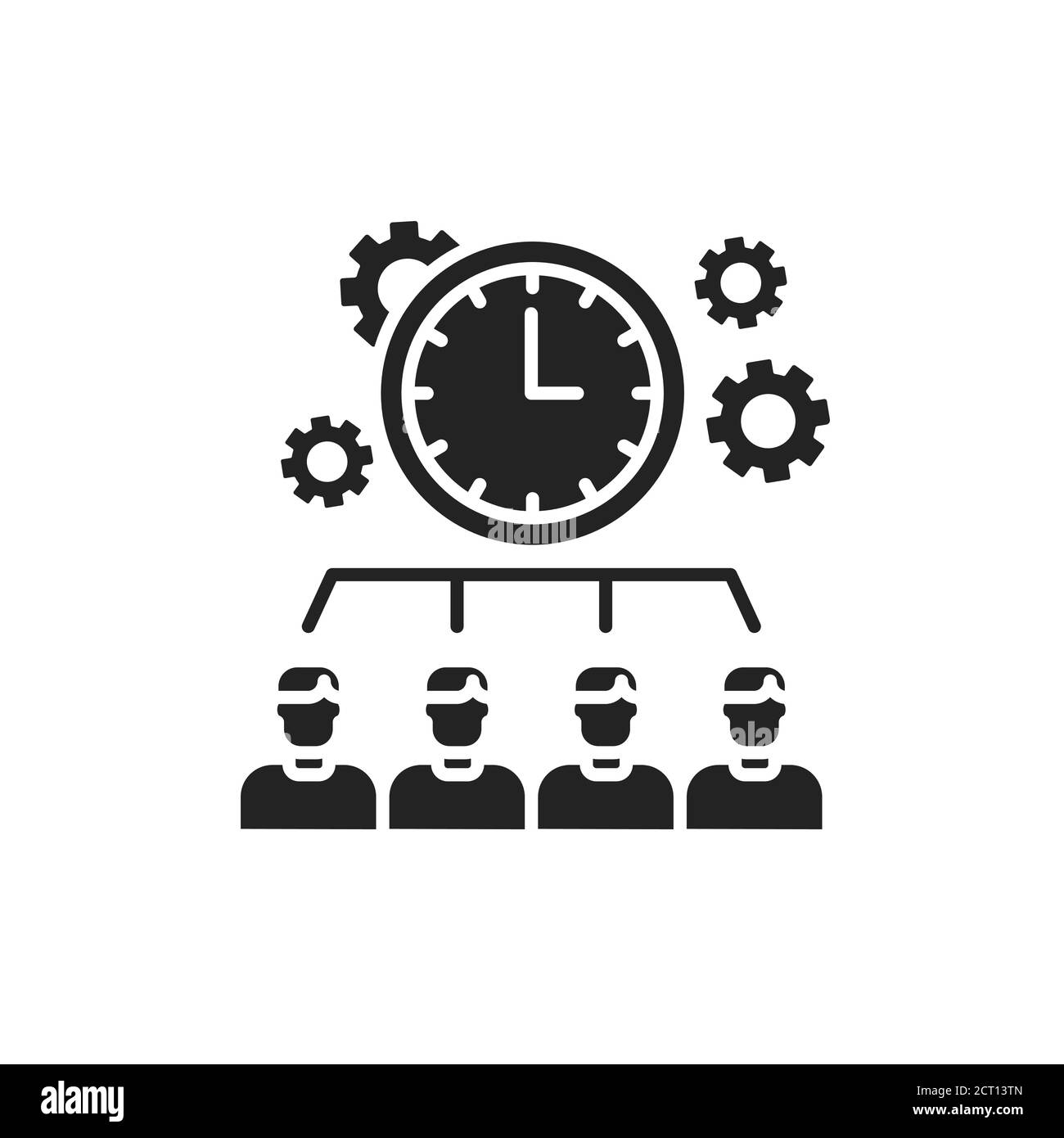 Time control icon simple element from business Vector Image